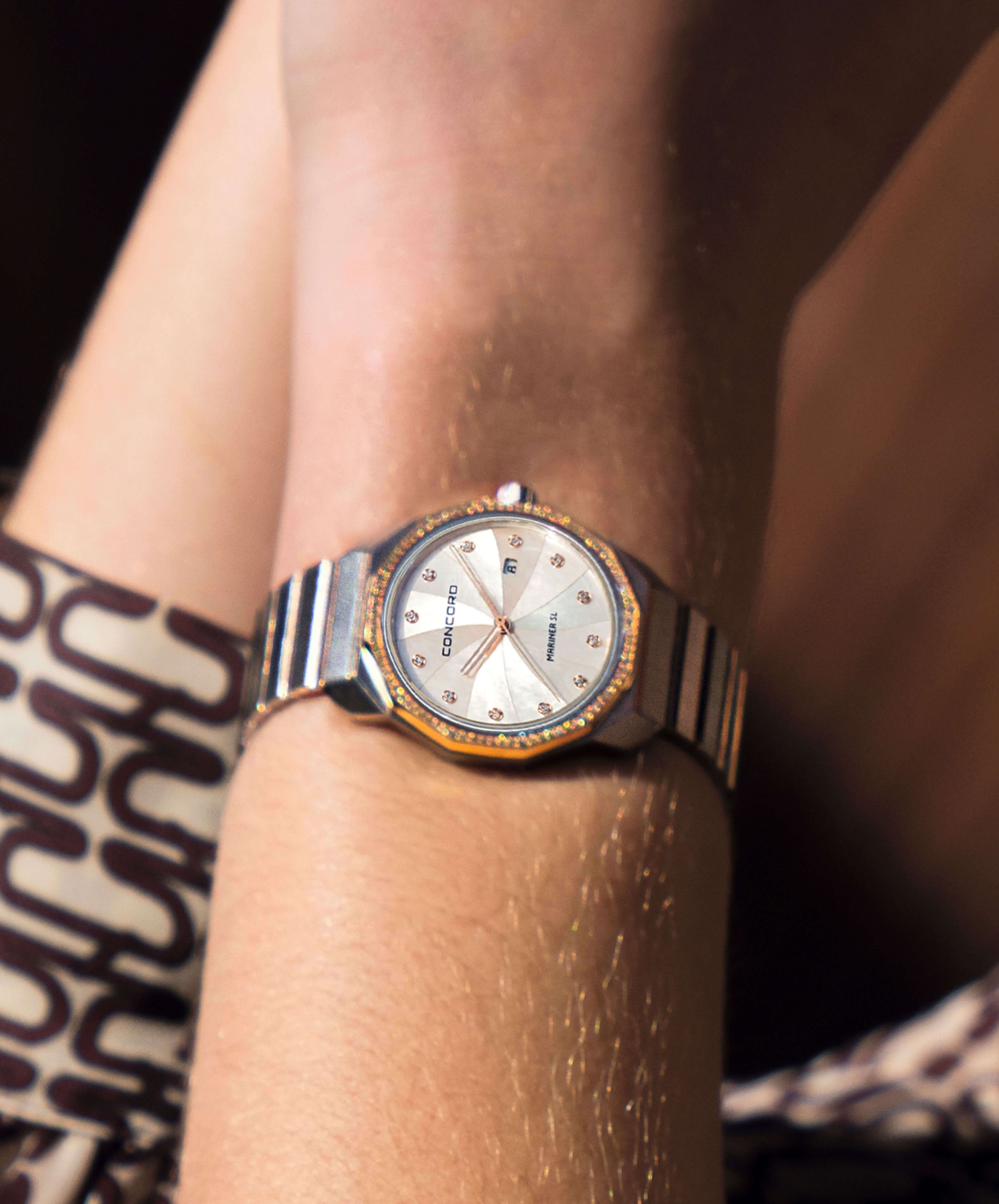 Concord Women s Mariner SL Quartz Watch with Ivory Mother Of