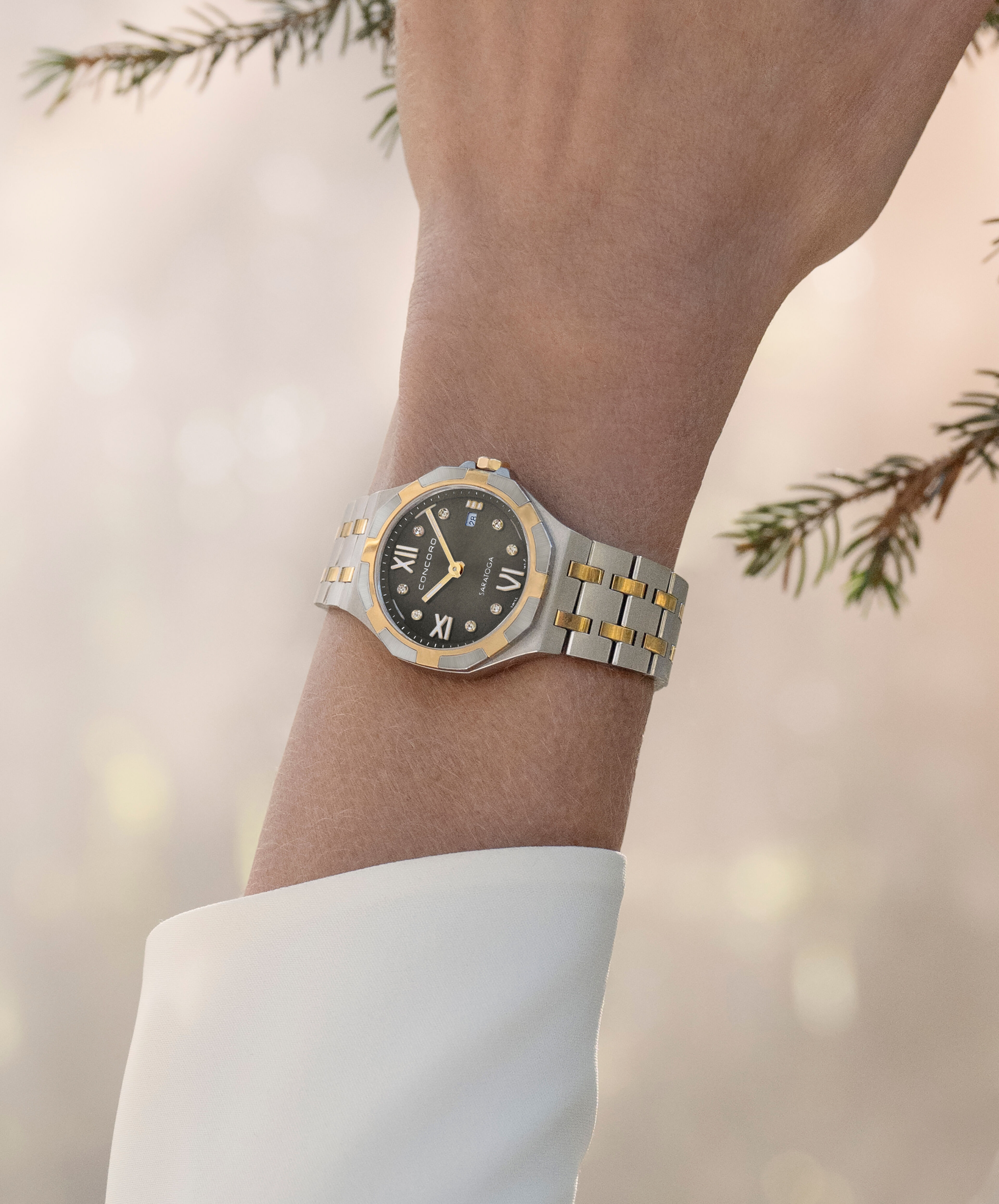 Concord| Women's Saratoga 18K yellow gold and stainless steel