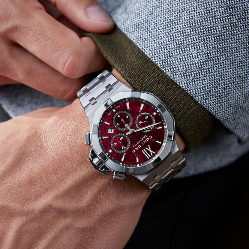 Concord Men's Saratoga Chronograph 40mm Stainless Steel, Quartz