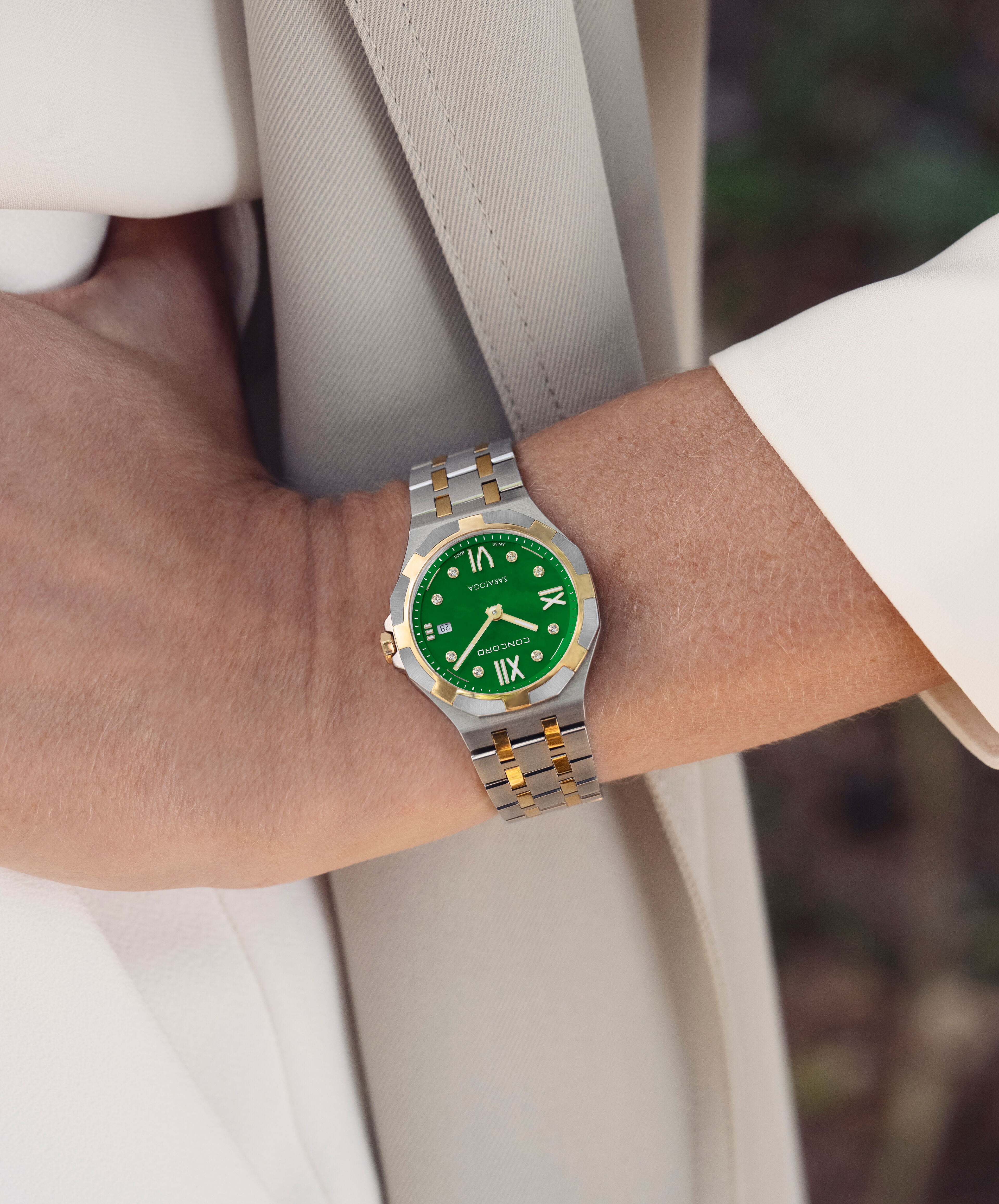 Concord| Women's Saratoga 18K yellow gold and stainless steel